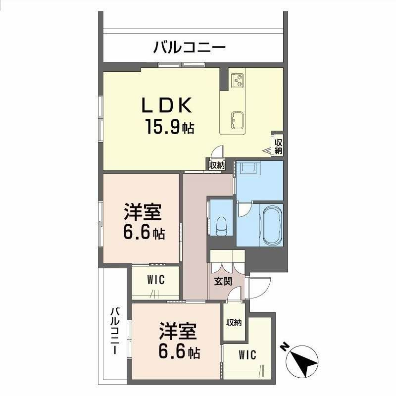 グランメゾン盛岡駅前Ⅱの間取り