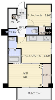 ユニハイム松屋町の間取り