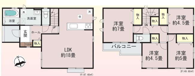 【間取り】 | 座間市ひばりが丘1丁目　新築戸建て　全１棟【仲介手数料無料】
