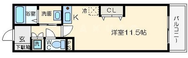 プレミュール阿波座の間取り|プレミュール阿波座　開放感ある間取り