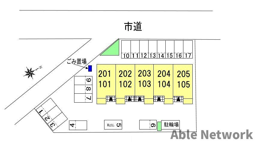 CASA二本松3の区画図
