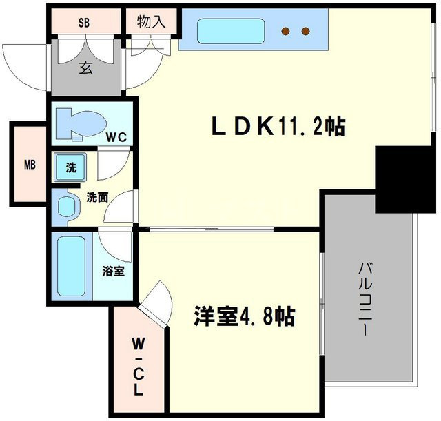 クレヴィアタワー大阪本町の間取り