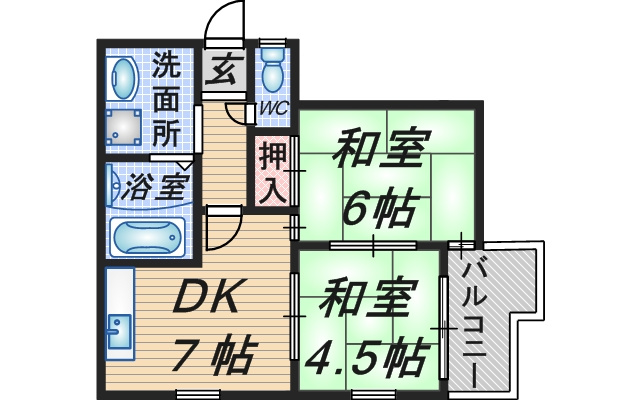 エーデル緑地の間取り