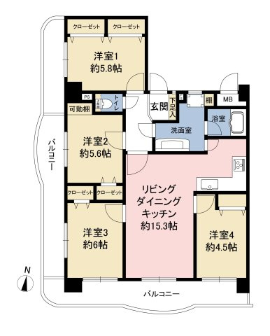 【間取り】 | ライオンズマンション西新南☆仲介手数料無料☆