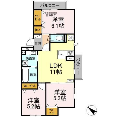 【間取り】 | CRESCENTE経堂　弐番館
