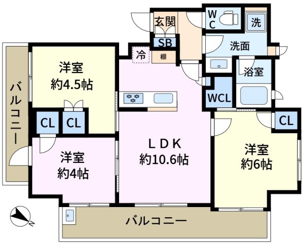 クレア新小岩デジーノの間取り