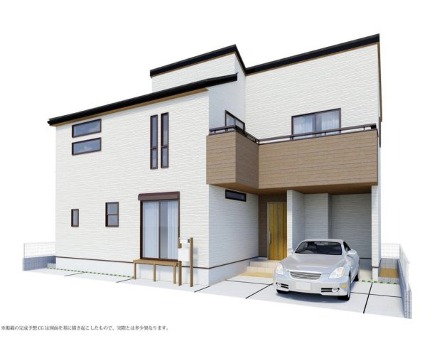 【外観パース】 | 鶴ヶ島市富士見第三　リーブルガーデン　新築戸建　全1棟　1号棟