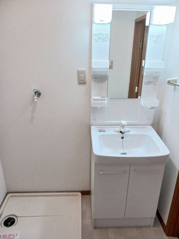 パラッツオ浜田の洗面所|忙しい朝には欠かせない洗面所です