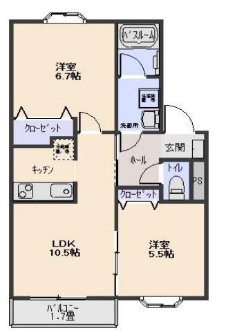 【間取り】 | ブライト井の頭B棟