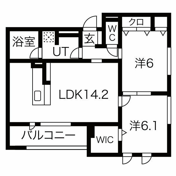 クレリアB棟の間取り
