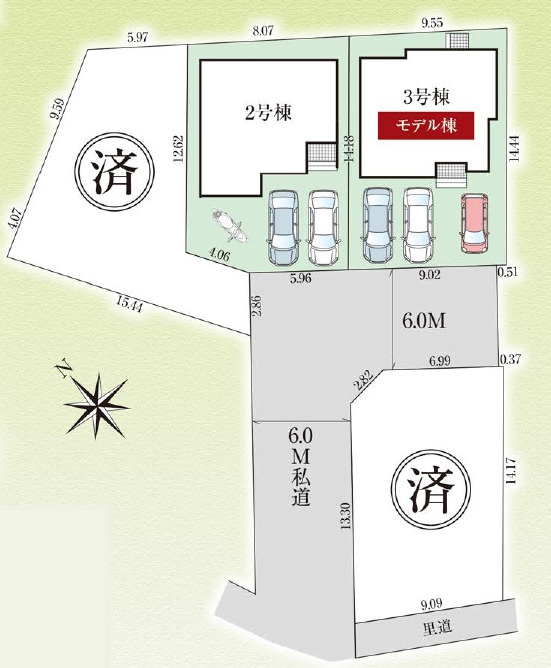 南風原町津嘉山（全4棟）2号棟の区画図|区画図♪