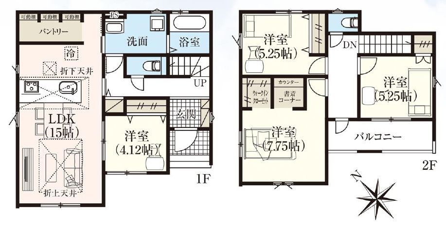 南風原町津嘉山（全4棟）2号棟の間取り|2号棟