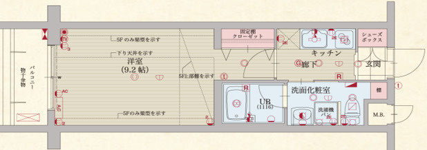 べラジオ京都駅東Ⅱの間取り