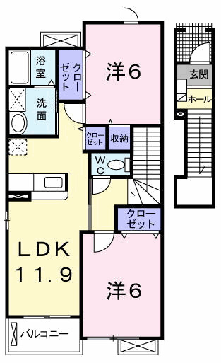 アヴァン　パルク　Ｅの間取り|間取図
