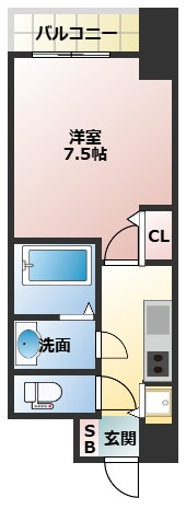 ディームス江坂の間取り