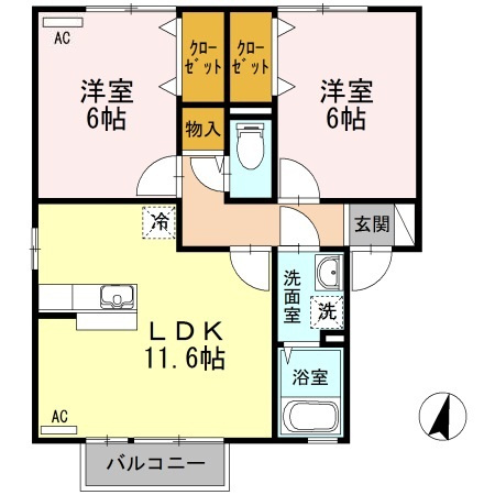 【間取り】 | フォレスト A棟