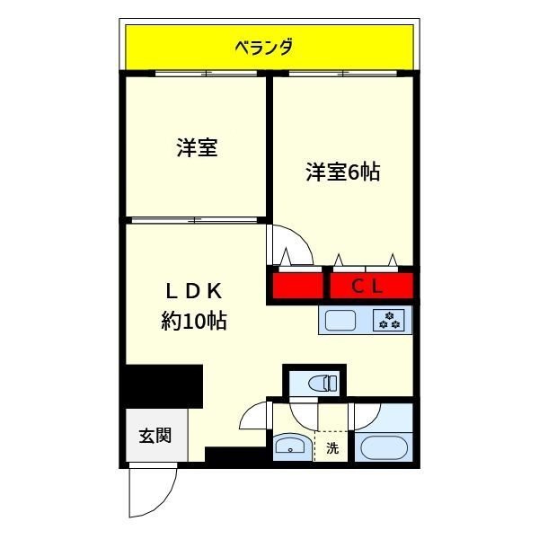 マンション市川の間取り|間取りです。