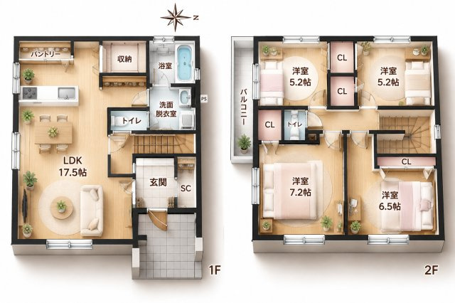 明徳2丁目　3号棟　新築一戸建ての間取り|間取り図はいかがですか？ご希望を叶える間取りですか？リビングの広さは？水回りの位置は？カウンターキッチン？など色々な情報が集約されています。弊社では資金計画・住宅ローンなどのご相談も承っております。