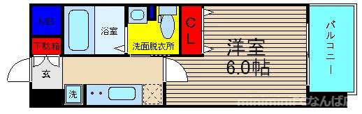 エステムプラザ難波ＷＥＳＴ２プレディアの間取り