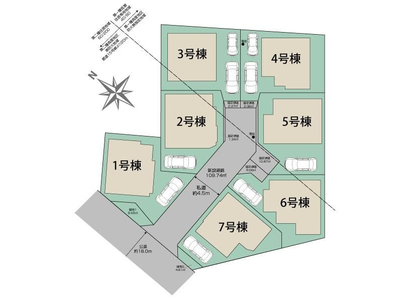 戸建 東久留米市下里１丁目の区画図