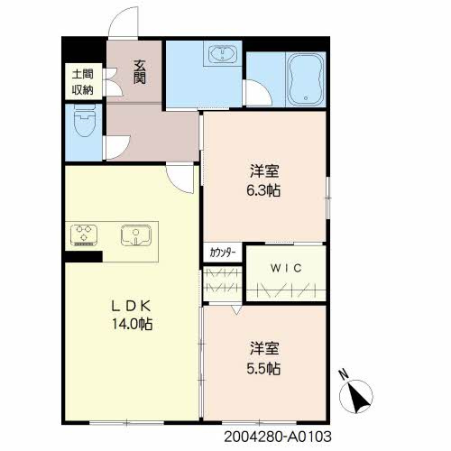 ラ・ルーチェ 東櫛原の間取り|使い勝手の良い間取りです♪
