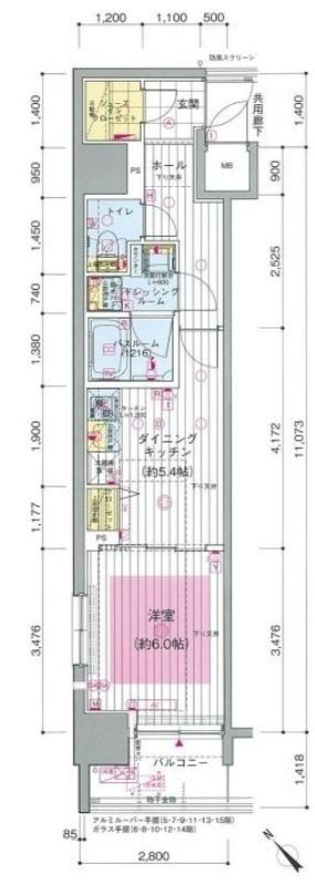 エステムプラザ川崎の間取り