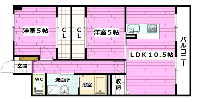 スカイコートタキモトの間取り