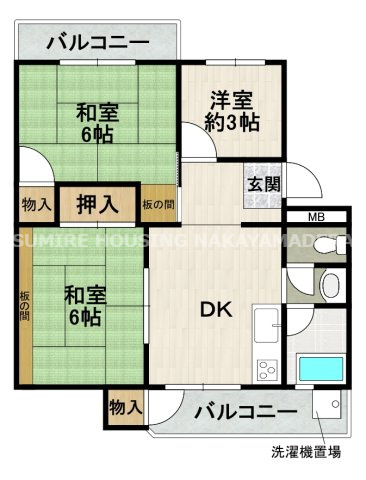 公社　宝塚安倉の間取り