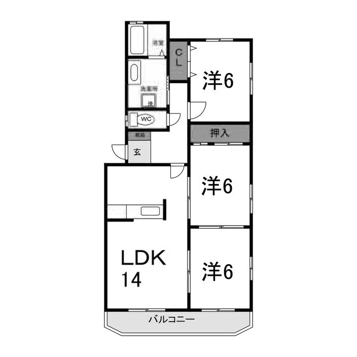 カーサド松茂の間取り