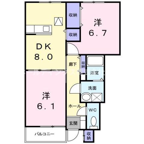 バスケ　ド　フルール　Ａの間取り