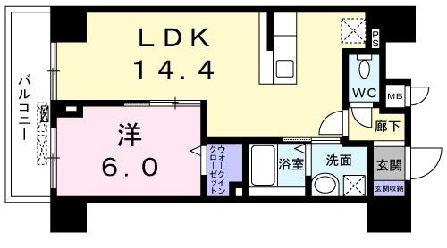 菊水レジデンス綱島Ⅰの間取り|間取りです。