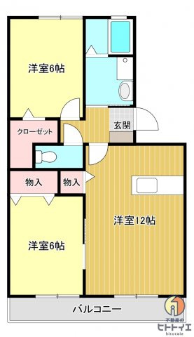 ウィルモアTOSHIの間取り|2LDKです
