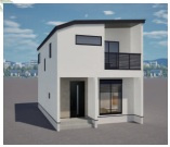宝塚市山本野里1丁目新築一戸建の外観パース