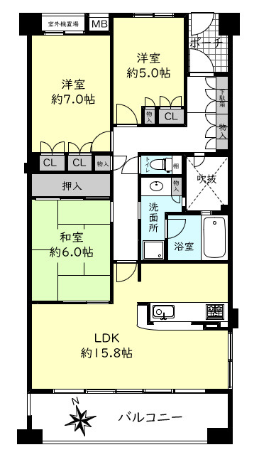 コート須磨高倉町さくらみちの間取り