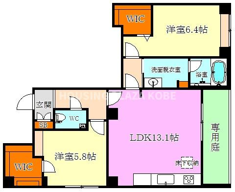 シャーメゾン潮見台の間取り