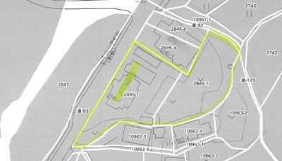 【地図】 | 山陽小野田市大字小野田 中古住宅・土地（約315坪）／6DK・2階建 | 地番：2846-1／土地家屋部分（地目：宅地）
地番：2845-1／土地部分（地目：畑）