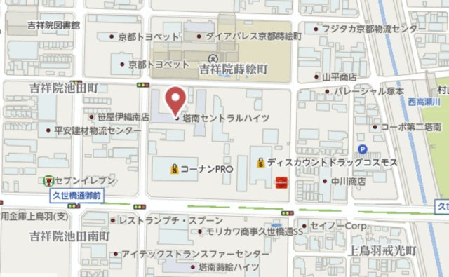 塔南セントラルハイツ　4階の地図