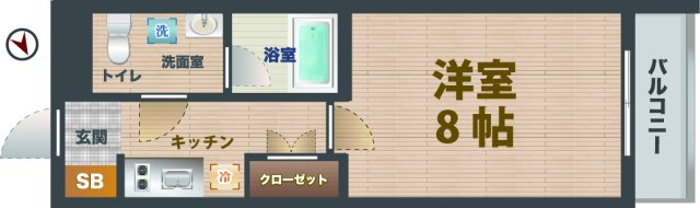 【間取り】 | S-Farbe中野松が丘ANNEX | 1Kのお部屋です。