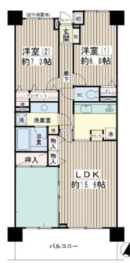 ゼファー横濱サンコリーヌ神之木公園の間取り|間取りです。