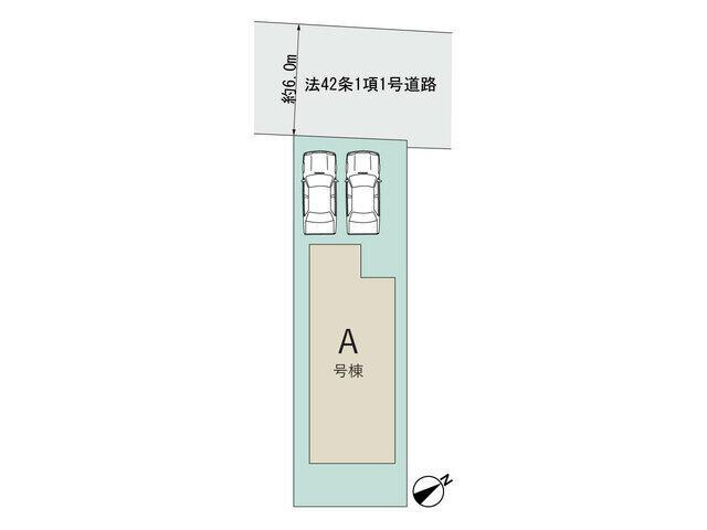 新築戸建て・仲介手数料無料）小牧市間々原新田５１５番・A号棟の区画図