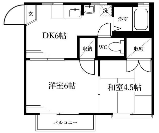 クローバーハイツＫの間取り