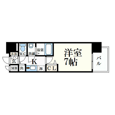プレサンス名古屋ＳＴＡＴＩＯＮサティナの間取り