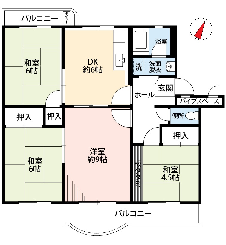 名谷25団地103号棟の間取り|間取り図