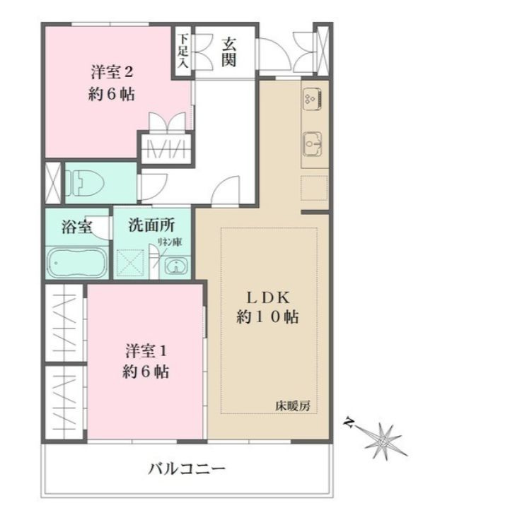 コートアヴェニュー文京本駒込の間取り