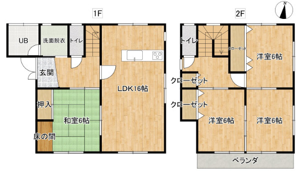 「カーポート2台分完備」高知市大津乙　中古一戸建ての間取り|生活動線に配慮した快適な部屋配置。ご家族でゆったり暮らせる魅力的な間取りプランです。
