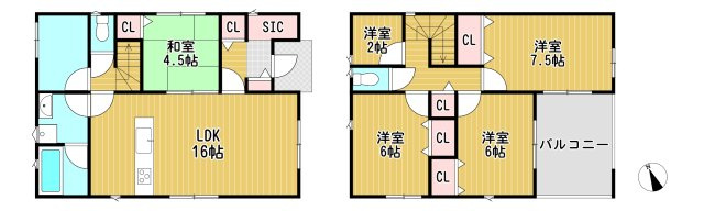 アーネストワン　久留米市三潴町西牟田第8の間取り
