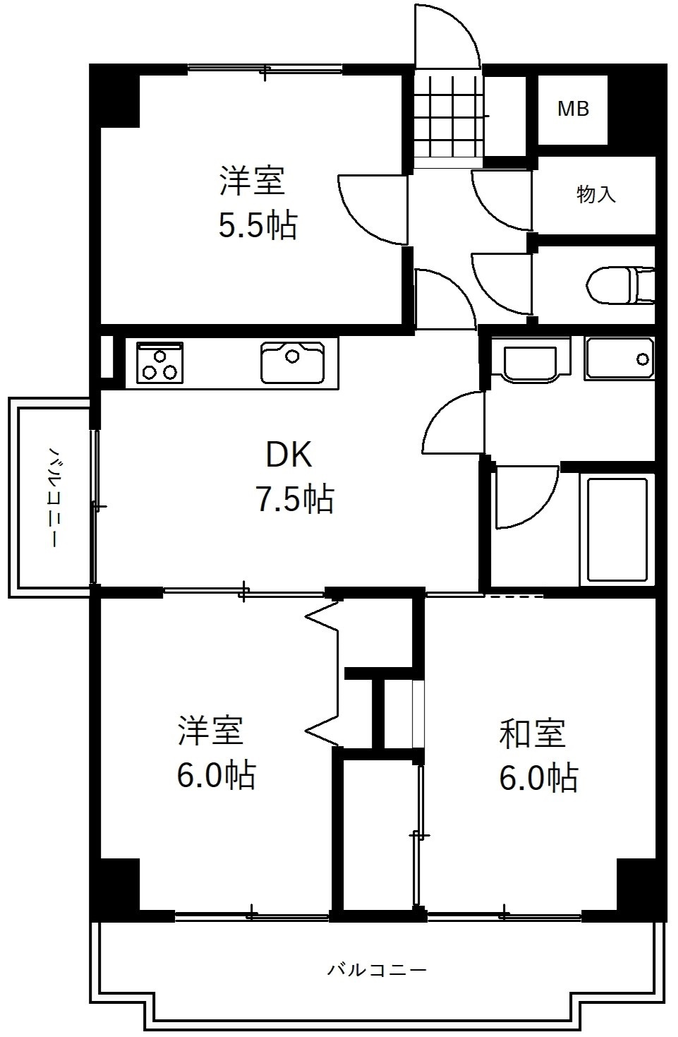 エクセル立川の間取り