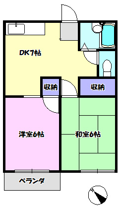 ハイツ恵の間取り