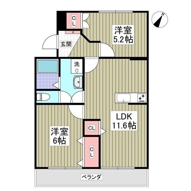 ジュネシオン・サカエの間取り