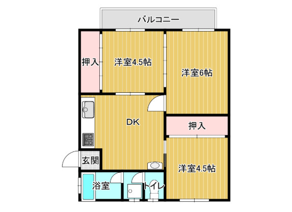 佐世保市４４ー２７の間取り